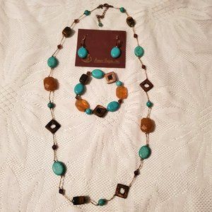 Premier Designs Promendade Gold Plated Jewelry Set